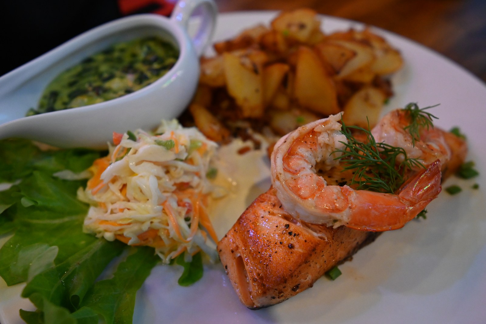 Factor-Style Salmon with Dill Cream Sauce