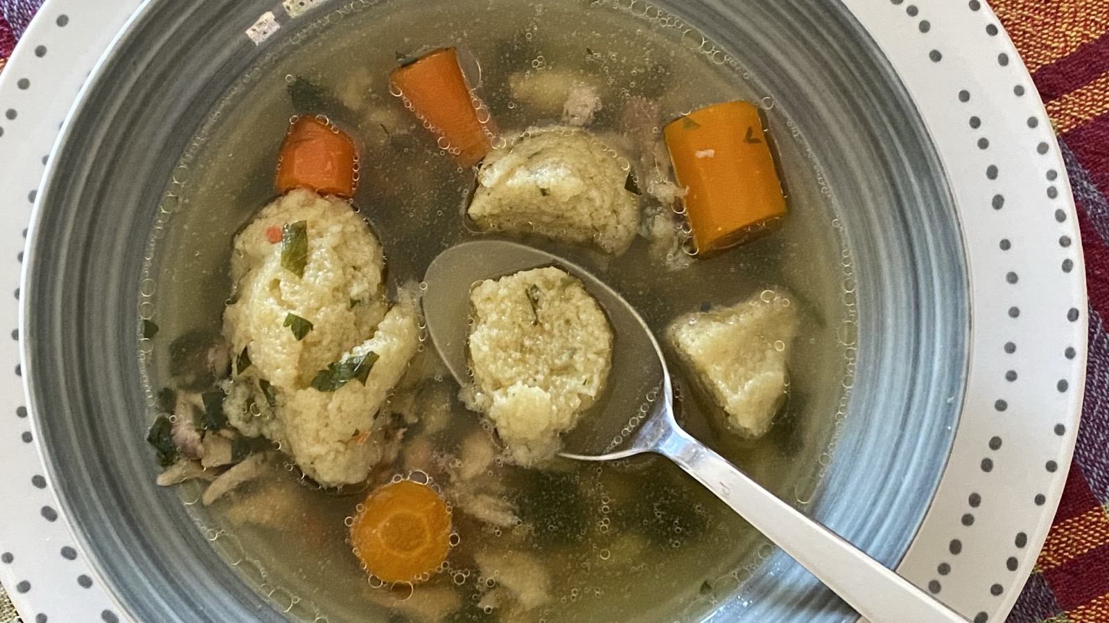 Kafana-Style Chicken Soup with Semolina Dumplings