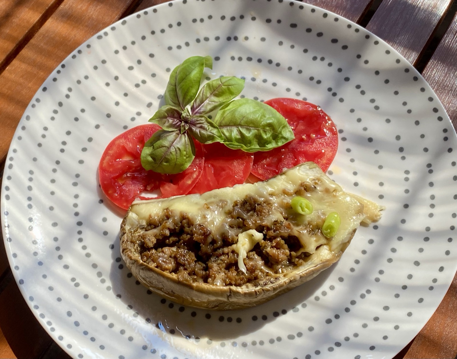 Kafana-Style Stuffed Eggplant with Minced Meat and Cheese