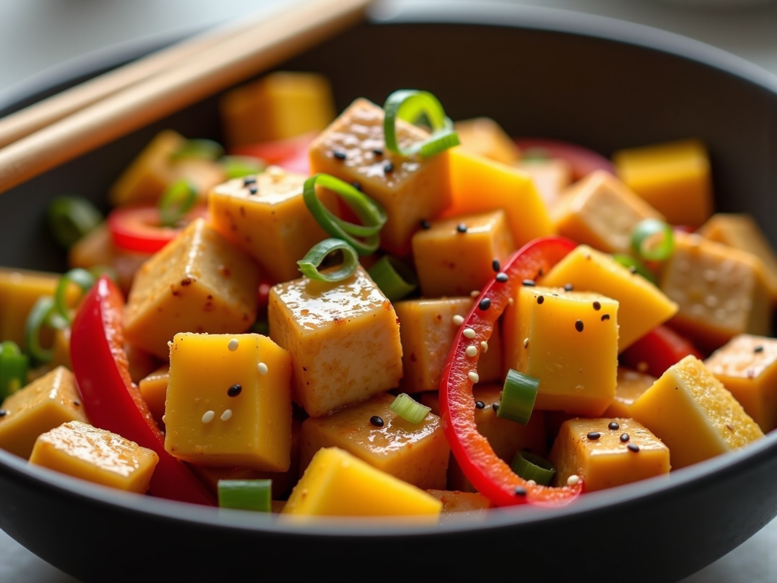 Purple Carrot-Style Mango Tofu Stir-Fry