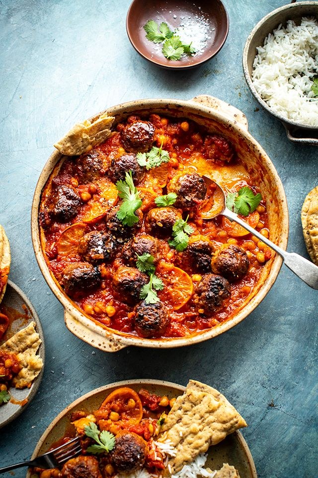 Sun Basket-Style Harissa Lamb Meatballs