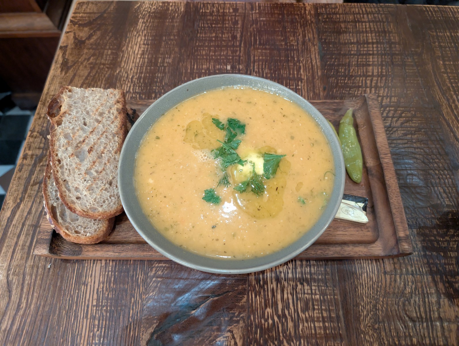 Zoe's Kitchen-Style Red Lentil Soup
